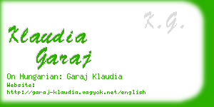 klaudia garaj business card